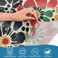 thumbnail image 4 of Yayeee Kitchen Valance Rod Pocket 54" x 18" Living Room Window Curtain, Dark Floral, 4 of 6