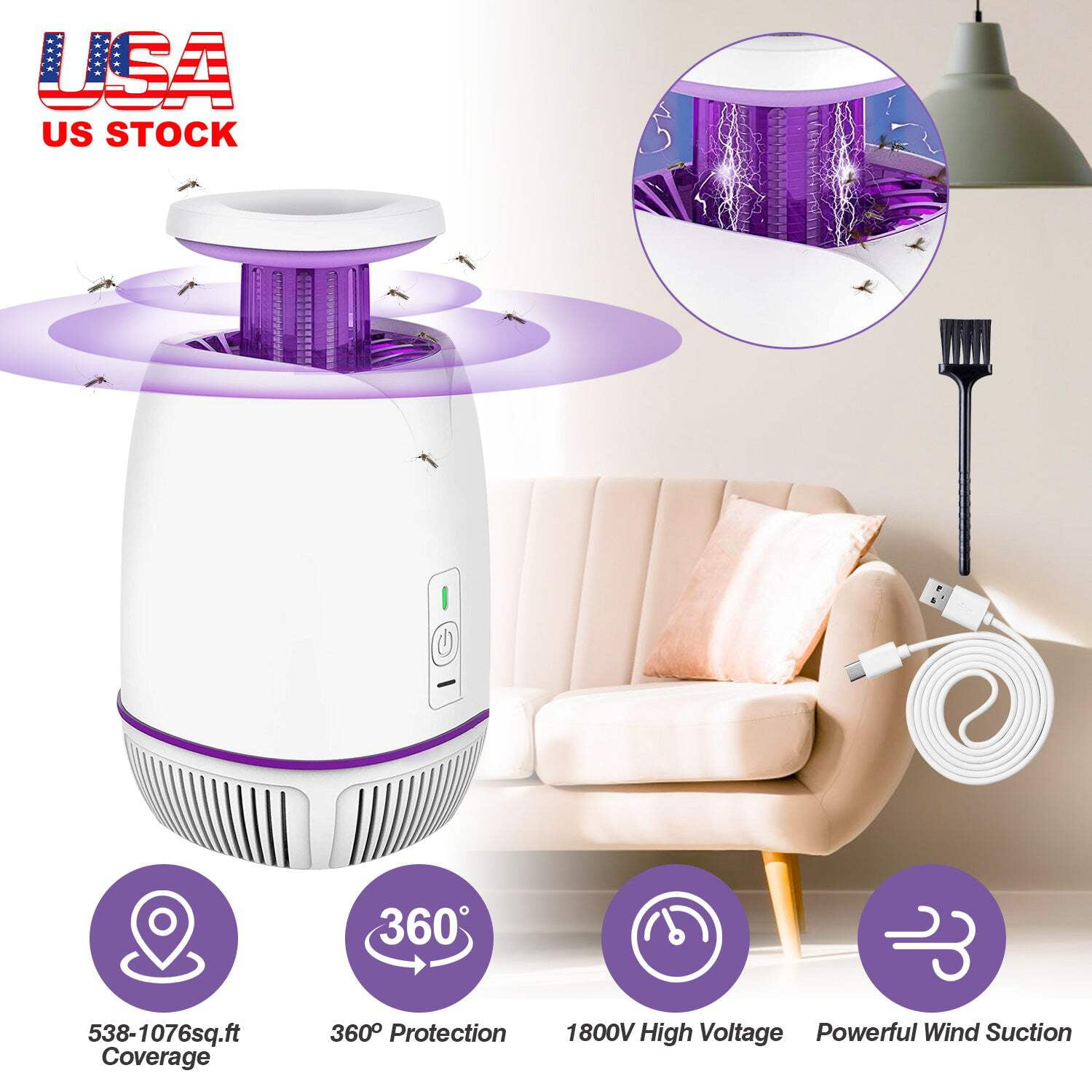 Electric Fly Zapper for Indoor Use