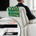 thumbnail image 6 of COEQINE Sofa Headrest Covers Washable PU Leather Recliner Headrest Cover Furniture Slipcover with Adhesive Backed Hook and Loop Straps for Home Decor, 17x27 Inch, Christmas Tree Ornaments, 2 Pieces, 6 of 7