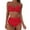 02Red, variant on Hicidod Bikini Sets for Women Fashion Solid Color Padded cozy Swimming Top And Triangle Two Piece Suits Beach Sexy Swimsuit