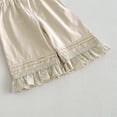 thumbnail image 7 of Generic Toddler Girl Long Shorts Y2K Lace Trim Pettipants Baby Cute Ruffle Hem Baggy Bloomers Boho Flowy Summer Wide Leg Gauze Shorts, 7 of 7