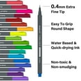 thumbnail image 6 of Shuttle Art Fineline Colored Pens, 100 Colors 0.4mm Fineliner Color Pen Set Fine Line Drawing Pen Fine Point Markers Perfect for Adult Coloring Books Drawing, 6 of 6