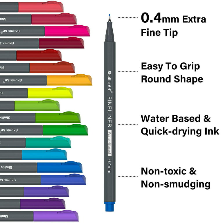 Fineliner Color Pen - 100 Unique Colored Fine Point Pens 0.4mm