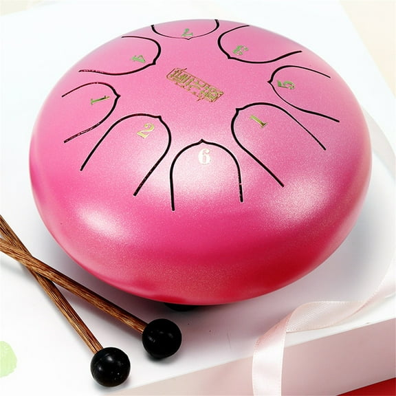 6Inch 8 Notes Handpan Tongue Drum C Finger Picks Alloy Steel Tongue Drum Electric Accessories for Office Home Him