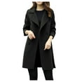 thumbnail image 2 of Pxiakgy winter coats for women Womens Autumn Winter Jacket Casual Outwear Cardigan Slim Coat Overcoat coat for women Black + S, 2 of 8