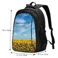 thumbnail image 5 of Honeii Blooming Sunflower Field for Travel Laptop Backpack, Business Laptops Backpack with USB Charging Port, College High School Computer Bag for Men Women, 5 of 7