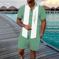 thumbnail image 2 of Vedolay Mens' Short Set Men's 2 Piece Outfits Tracksuits Short Sleeve and Shorts Sets,White M, 2 of 3