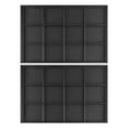 thumbnail image 2 of Unique Bargains 2 Stackable Fabric Jewelry Boxes Organizer Trays with Removable Dividers Black 12 Grid Tray, 2 of 7