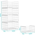 thumbnail image 2 of 4-Tier Sliding Closet Organizers and Storage Shelves, Stackable Closet Shelf Organizer Basket Bins, Drawer Shelf Storage Container for Wardrobe Cupboard Kitchen Bathroom Office, White, 2 of 15