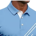 thumbnail image 4 of Stamzod Mens Shirt Casual Turndown Long Sleeve Pullover Graphic Tees Tops Button Workout Golf Shirts for Men Light Blue C XXL, 4 of 5