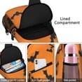thumbnail image 4 of Sling Backpack,Orange Halloween Bats Sling Bag with Water Bottle Holder,Waterproof Sling Bag for Men/Women with Headphone Jack for Hiking,Travel, 4 of 6