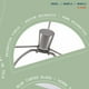thumbnail image 3 of Acento Lámpara de Mesa Decorativa de Vidrio Acanalado Vidrio Tintado Contemporáneo de 23” con Base de Metal y Pantalla Cónica, 3 of 8