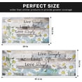 thumbnail image 3 of Flower Kitchen Rugs and Mats Non Skid Washable Set of 2, Daisy White Floral Wooden Kitchen Runner Rug, Farmhouse Vintage Rustic Kitchen Floor Mat Under Sink Mat Throw Rug for Doormat, 3 of 6