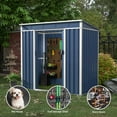 thumbnail image 4 of JAORD Metal Outdoor Storage Shed with Sliding Door for Garden,6.3x4.1 ft, Blue & White, 4 of 7