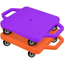 Sports Scooter Board with Handles Sitting Scooter Board Colored Plastic Casters Sport Floor Scooter Board Gym Indoor Outdoor Activities Play Equipment