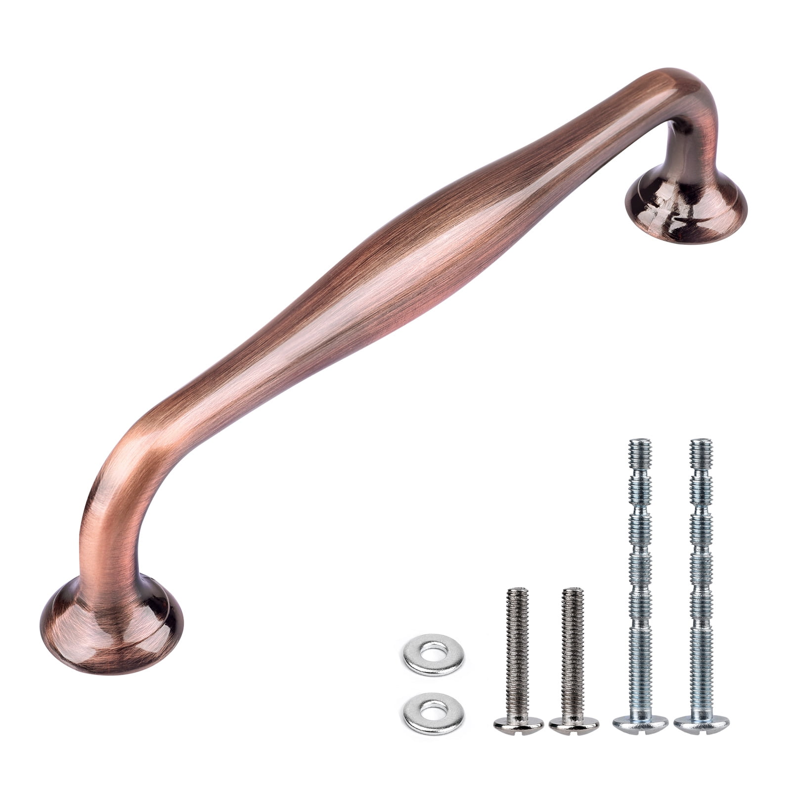 WEAVERBIRD 5" Red Copper Hardware Pull Handles, Antique Copper