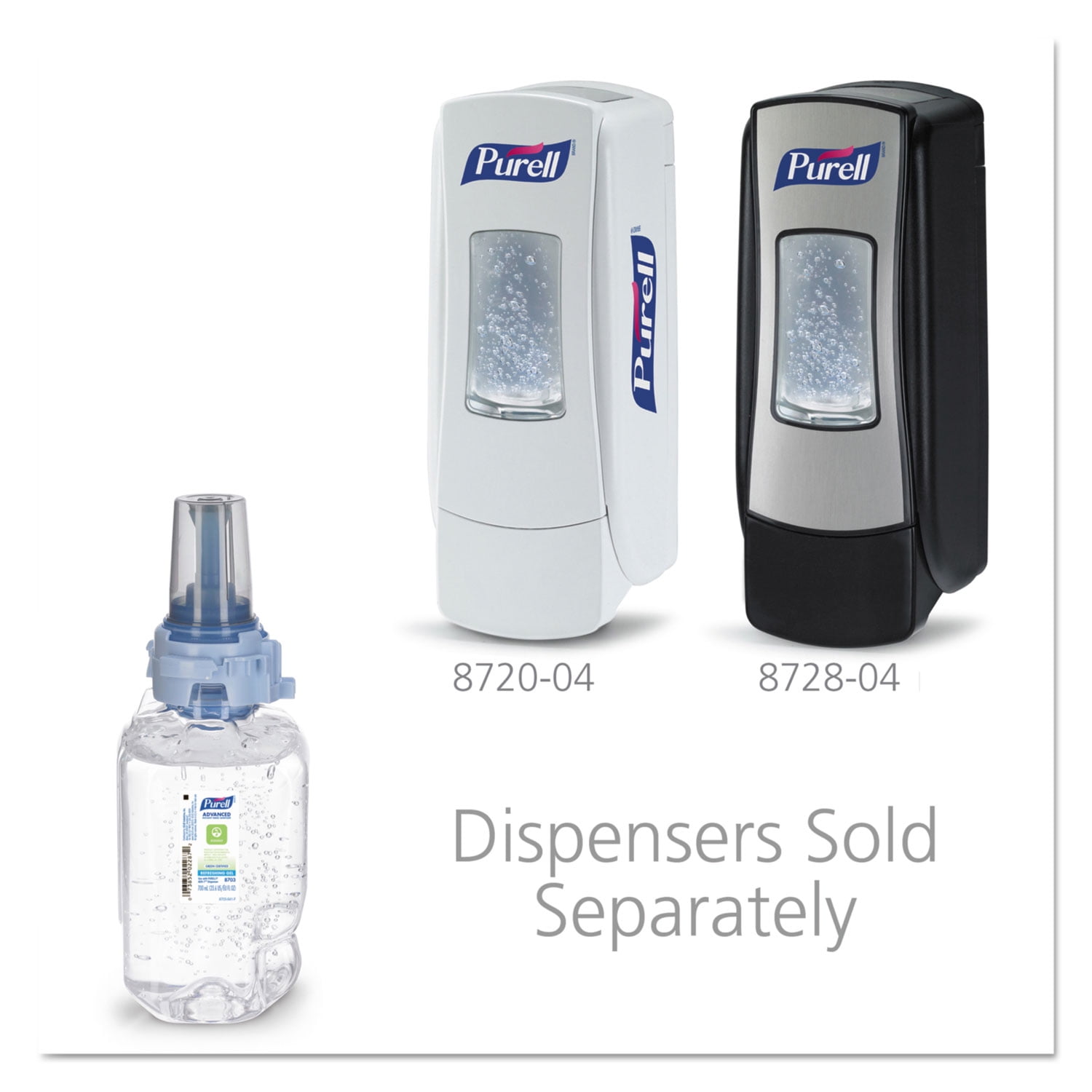PURELL&reg;, GOJ870304, ADX Dispenser Gel Sanitizer Refill, 1 Each, Clear