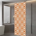 thumbnail image 3 of Orange White Geometric Window Privacy Film, Modern Abstract Art Static Cling UV Sun Blocking Heat Control Window Tint Day and Night, Non-Adhesive Reusable One Way Windows Privacy Cover 29.5''x78.7'', 3 of 7
