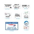 thumbnail image 5 of 30 PCS Airline Suitcase Stickers Retro Waterproof Skateboards Airline Boarding Pass Ticket Stickers, 5 of 5
