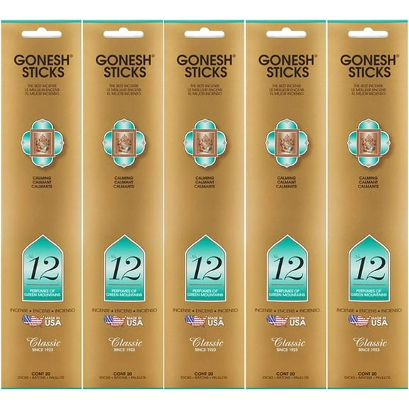 Gonesh Incense Sticks Extra Rich Collection - Number #12-5 Packs (100 Total)