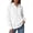 White-03, variant on DISKEBUISS Women's Ribbed Full Zip Up Jacket Stand Collar Long Sleeve Sweatshirt Coat with Thumb Holes & Pockets for Fall Winter