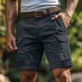 thumbnail image 2 of YSUEJPF Men's Twill Cargo Shorts Ripstop Stretch Hiking Shorts Lightweight Casual Shorts with Pockets for Outdoor Hiking Golf (No Belt), 2 of 9