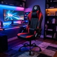 thumbnail image 1 of FOH Silla Gamer, Ergonomica Reclinable hasta 135°, con Apoyabrazos Ajustables Adelante y Atras, Cojin Cervical y Lumbar Ajustables, Tela Transpirable, Capacidad de Carga, 1 of 7