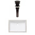 thumbnail image 1 of American Imaginations 20.75-in. W CUPC Rectangle Bathroom Undermount Sink Set In White - Oil Rubbed Bronze Hardware - Overflow Drain Incl. AI-31823, 1 of 7