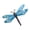 Blue, variant on Outdoor Wall Hanging Retro Wrought Iron Dragonfly Garden Courtyard Balcony Entrance Decoration Metal Art Craft for Fence Patio Wall Horticulture Decor