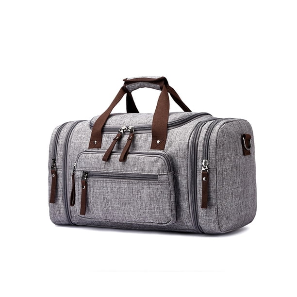 Jumpingount Bolsa de gimnasio cómoda y práctica para todos los elementos esenciales del entrenamiento, bolsa de viaje de gran capacidad Bolsas de mensajero y de hombro gris