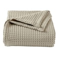 thumbnail image 1 of 100% Cotton Waffle Weave Bed Blanket | Soft, Breathable, and Lightweight Blanket for All-Season | Perfect for Layering | Brielle Collection (King, Linen), 1 of 4