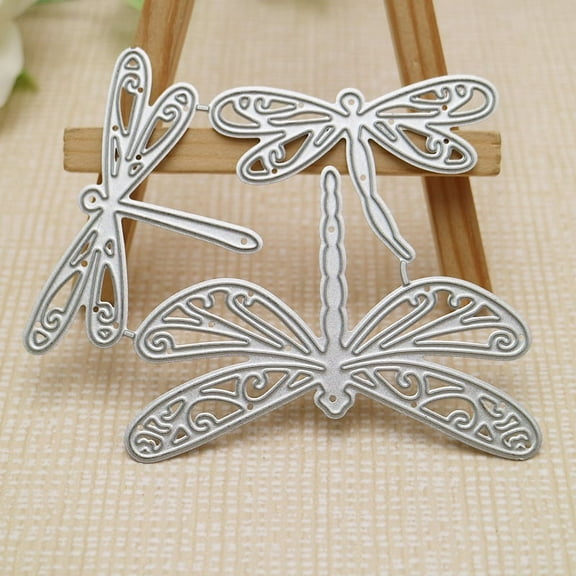 Die Cuts for Card Making, Ouginx 3Pcs Dragonfly Insect Metal Cutting Dies DIY Die Cutters Die Stencils for Scrapbooking, Embossing & More