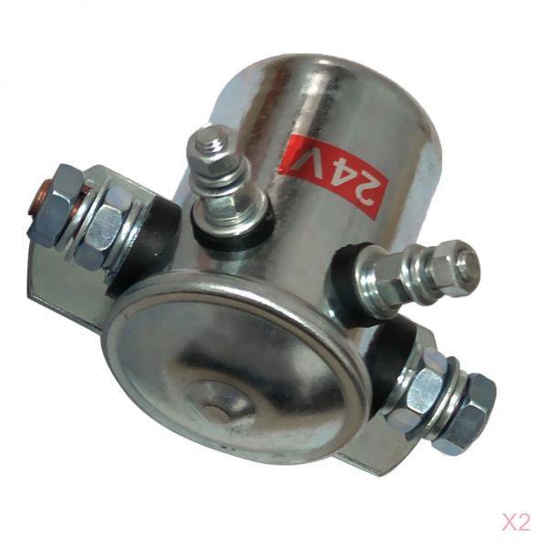 Solenoide DYNWAVEMX 2x DC12V + 24V 200A montaje lateral de metal servicio continuo normalmente abierto