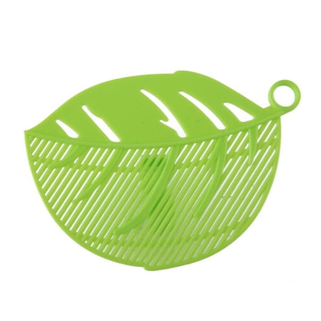 

Kitchen Durable Clean Leaf Shape Rice Wash Sieve Cleaning Gadget Kitchen Clips Green Drain Rack