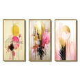 thumbnail image 2 of Designart "Vintage Pink Gold Circle Pastel Grace IV" Modern Geometric Framed Wall Art Set Of 3 - Gold Abstract Frame Gallery Set For Office Decor, 2 of 6