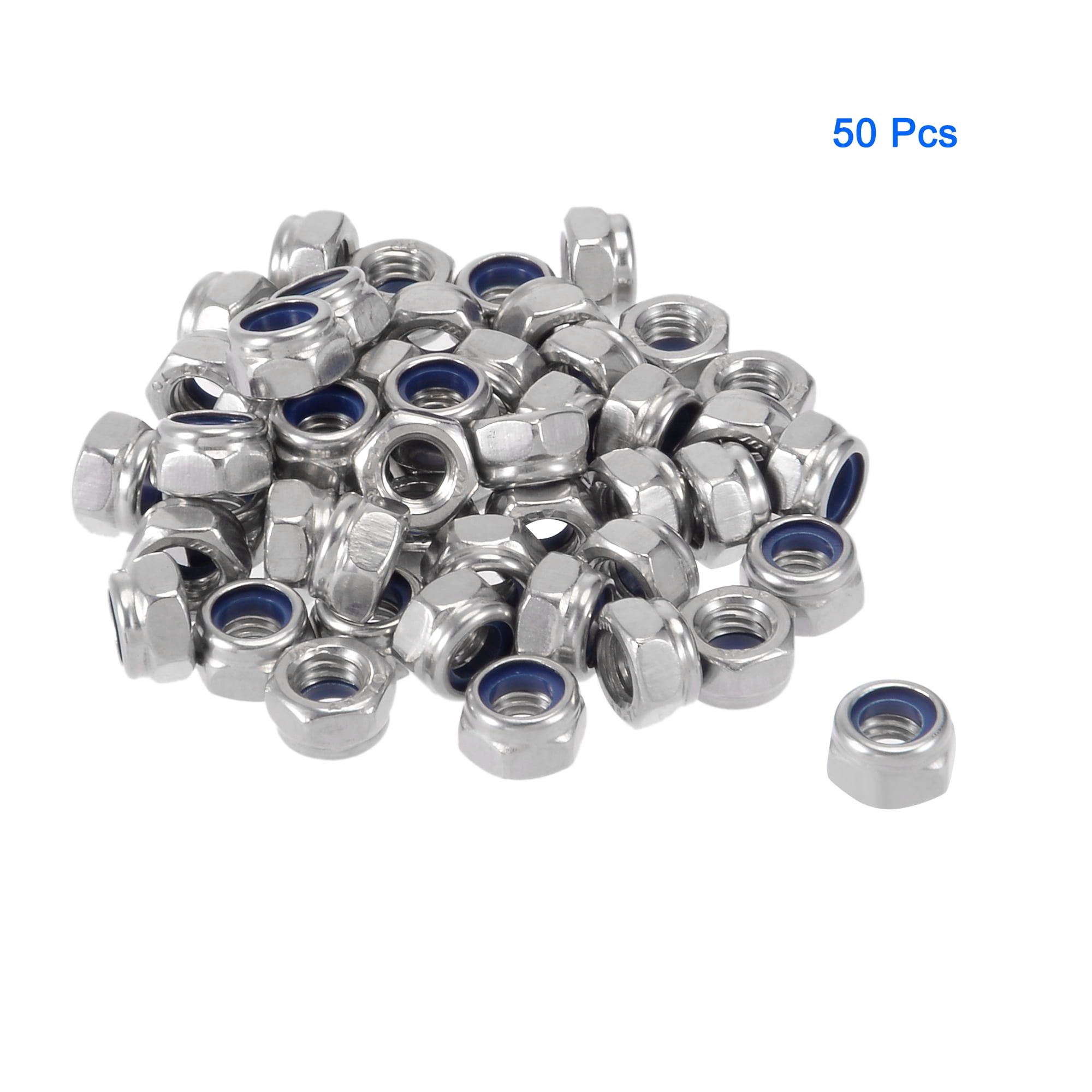 M5 X 0 8mm 304 Stainless Steel Nylock Nylon Insert Hex Lock Nuts 50pcs m5-x-0-8mm-304-stainless-steel-nylock-nylon-insert-hex-lock-nuts-50pcs