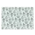thumbnail image 1 of Cactus Cutting Board, Doodle Flowers in Pots with Polka Dots and Zig Zags Tropical Plants Monochrome, Decorative Tempered Glass Cutting and Serving Board, Large Size, Grey and White, by Ambesonne, 1 of 1
