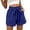 Blue, variant on Women's Casual High Waisted Bow Shorts Summer Drawstring Wide Leg Shorts Flowy Cute Beach Vacation Shorts