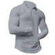 thumbnail image 4 of Blusa y camisa de manga larga con cuello alto para hombre, moda de color liso, media cremallera, blusa de manga larga con cuello alto, blusa de poliéster para hombre, 4 of 9