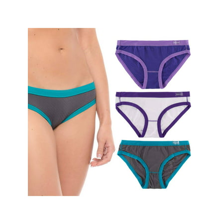 High Sierra (3 Pack) Performance Women’s Bikini Briefs Underwear Athletic Nylon Ladies (Best Athletic Underwear Women's)