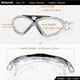 thumbnail image 2 of Gafas de natación para adultos, antivaho, sin fugas, visión clara, protección UV 180, fácil de ajustar, gafas de natación profesionales súper cómodas para hombres y mujeres, 2 of 3