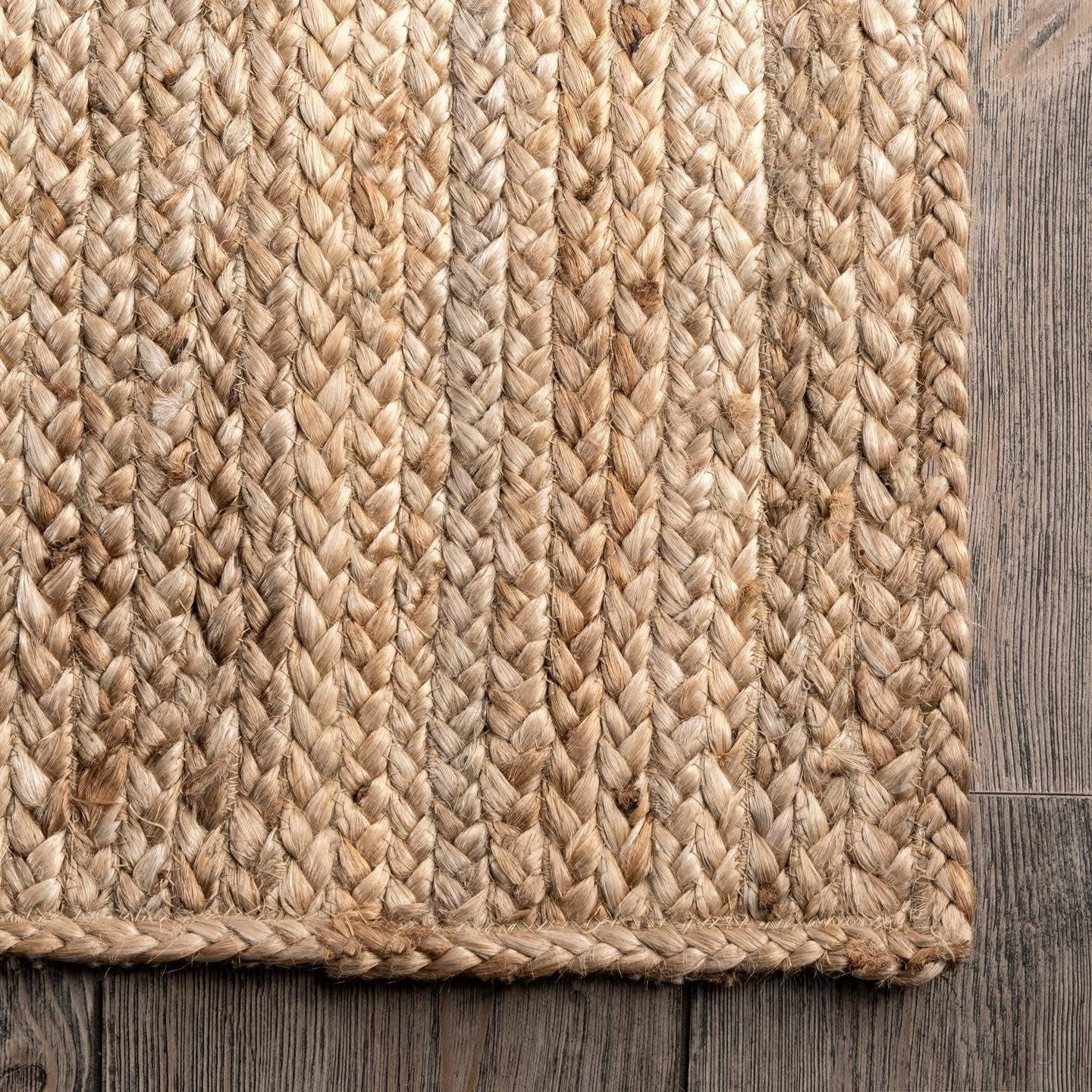 Indian Handmade Braided Pure Natural Jute Area Rug 8 x 10 Feet Oval (244 cm x 305 cm), Home Decor Rugs