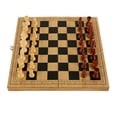 thumbnail image 2 of Juego de ajedrez de madera de 9-13 "3 en 1 damas plegables Chessmen Classic Los 24x24x3cm SM SunniMix juego de mesa de ajedrez, 2 of 8