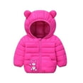 thumbnail image 2 of YHAJDS Kids Puffer Jacket Print Hooded Long Sleeve Warm Coat for 0-6 Years Boys Girls Winter Outerwear, 2 of 4