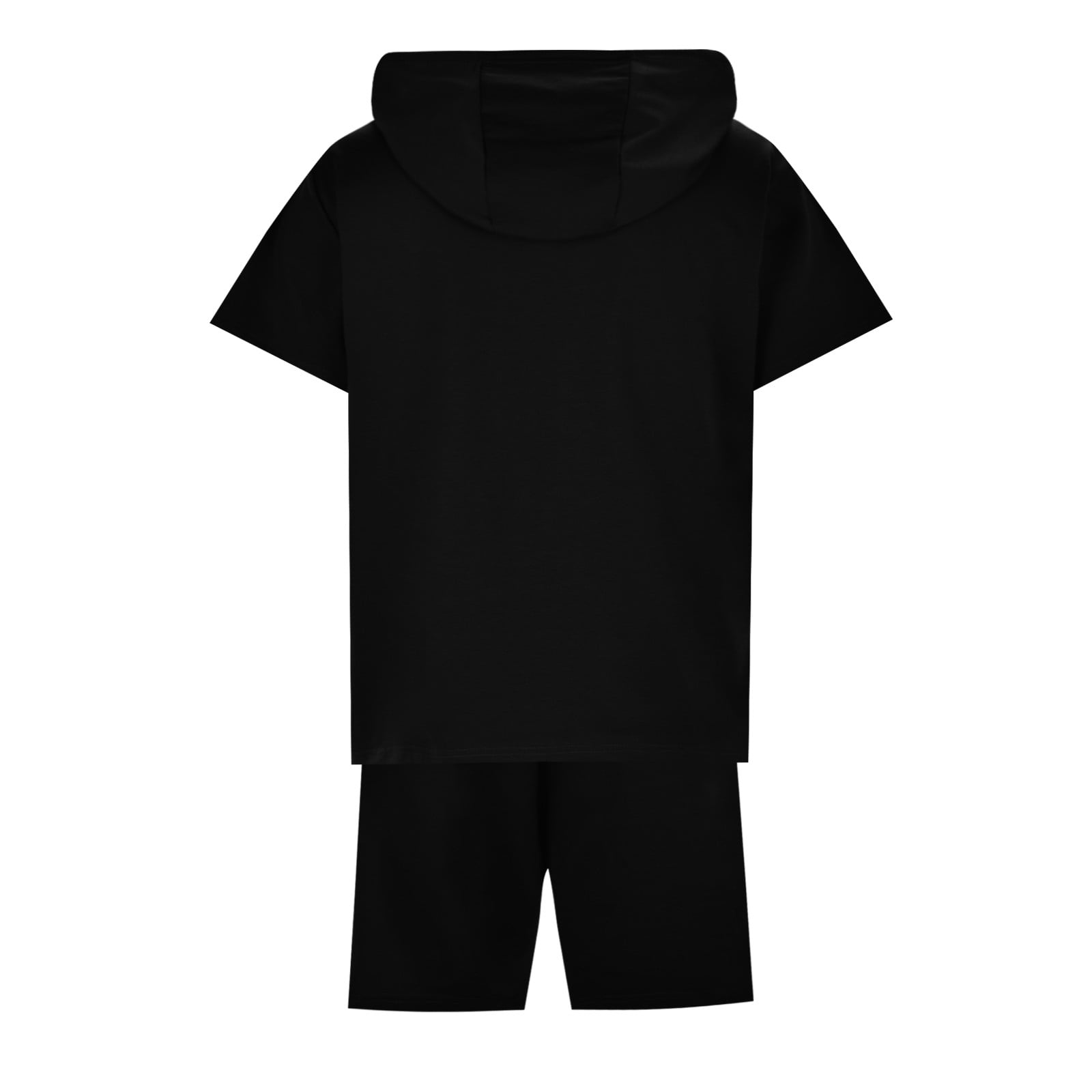CHUOU Men's Tracksuit 2 Piece Hooded Athletic Sweatsuit Short