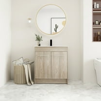 30 Inch Freestanding Bathroom Vanity, White Oak