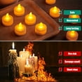 thumbnail image 6 of Tea Lights, [24pcs] Realistic and Bright Battery Operated Flickering Tealights, Fake Candles in Warm Yellow Perfect for Decoration, 6 of 7
