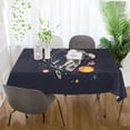 thumbnail image 3 of Yayeee Tablecloths 54" x 54" Rectangle Wrinkle Resistant Party Table Cover, Black Record, 3 of 8