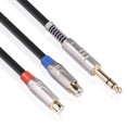 thumbnail image 2 of Audio Cable Professional Wear-resistant Black Headphone Splitter Plug-in Alloy Adapter Headphone Splitter Video Camera Accessories Converter Sound Console, 2 of 6