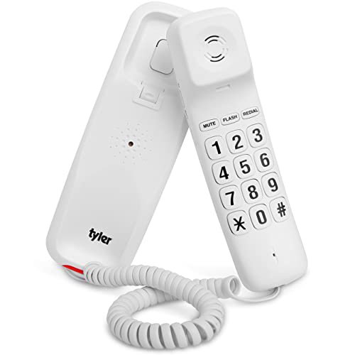 Tyler Landline Corded Phone Loud Ringer for Hearing Impaired Wall